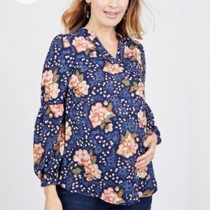 Octavia maternity floral blouse sz small